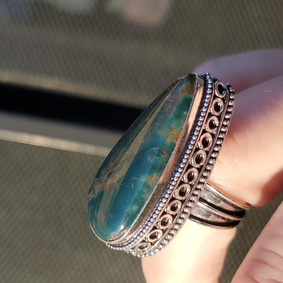 New Bloodstone 925 Silver Ring. - Picture 9 of 11